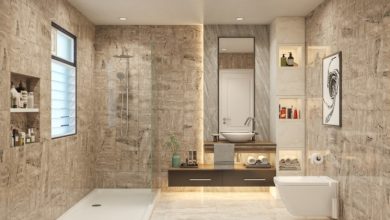 Photo of Ceramic tiles in the bathroom and design of modern finishes